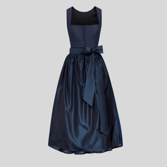 Navy Blue Dirndl Dress for Women | Bavarian Oktoberfest Outfit | German Trachten Dress