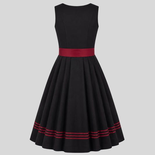Black Burgundy Dirndl Dress | Traditional Bavarian Oktoberfest Trachten Costume