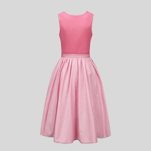 Pink Dirndl Dress | Traditional Bavarian Folk Costume, Alpine Festival Outfit