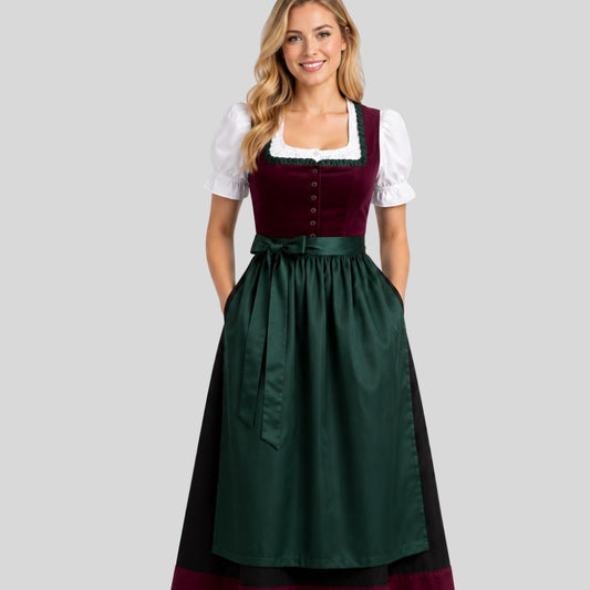 Traditional Bavarian Dirndl for Women – Elegant German Oktoberfest Costume Dress