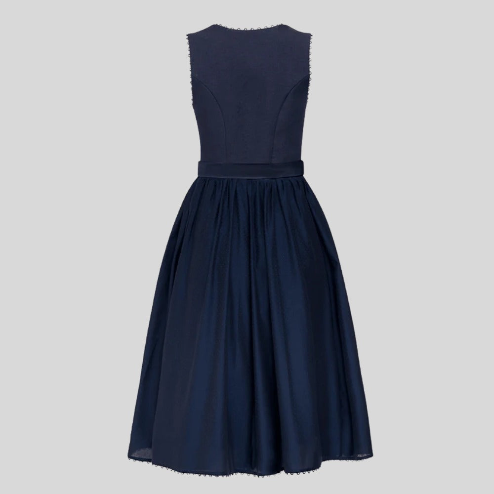 Navy Blue Dirndl Dress for Women | Bavarian Oktoberfest Outfit | German Trachten Dress