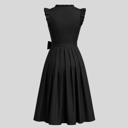 Black Dirndl Dress with White Blouse | Traditional German Trachten Midi Folk Outfit