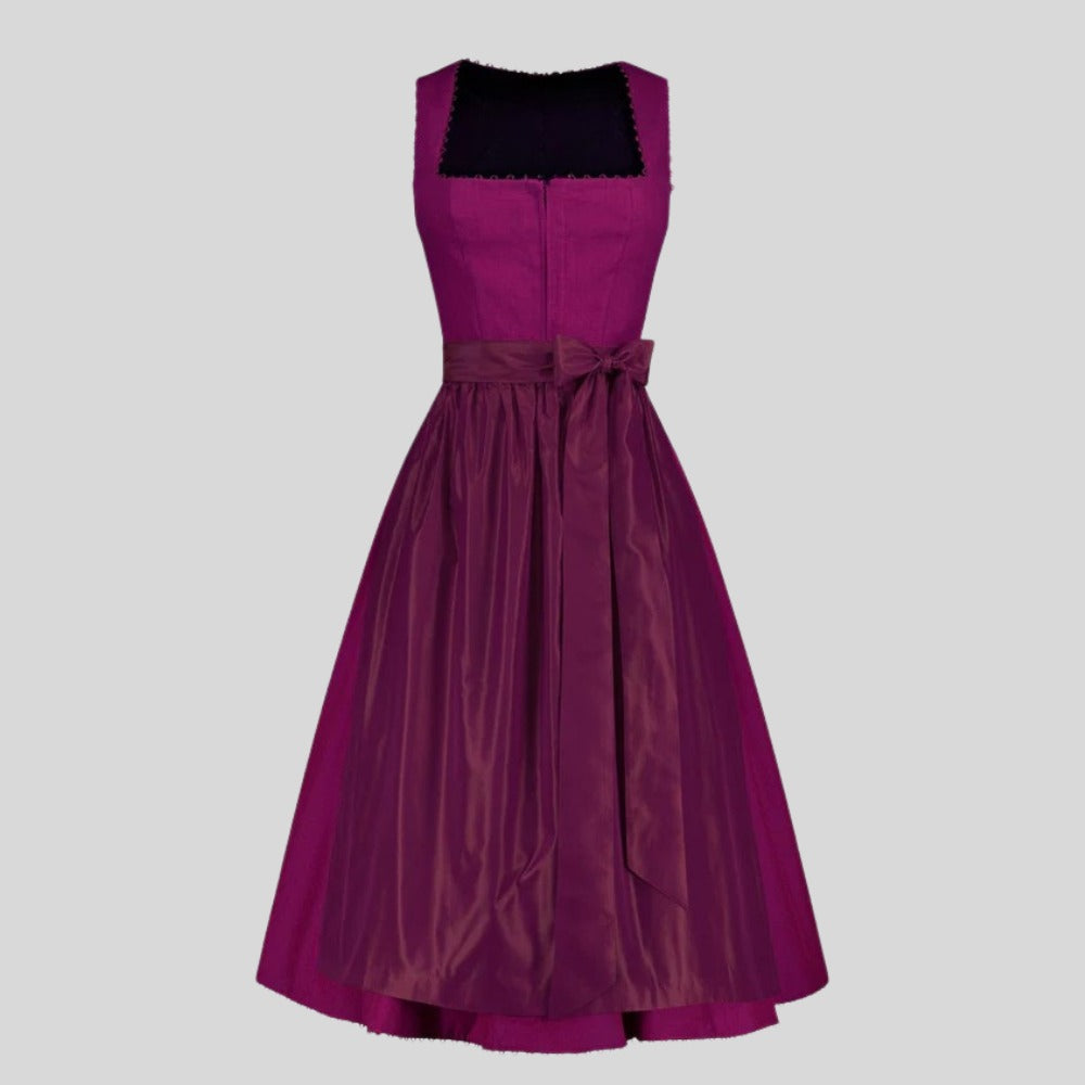 Purple Dirndl Dress for Women | Bavarian Oktoberfest Outfit | Traditional German Trachten