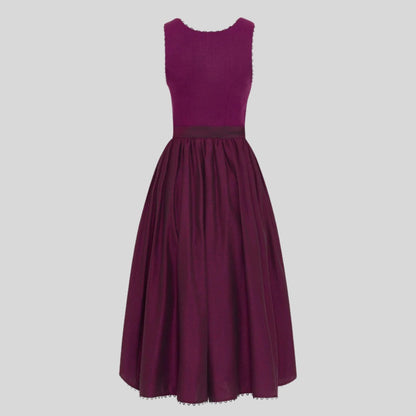 Purple Dirndl Dress for Women | Bavarian Oktoberfest Outfit | Traditional German Trachten