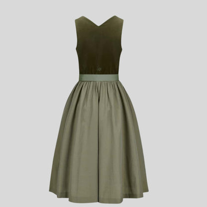 Olive Green Dirndl Dress | Bavarian Oktoberfest Outfit