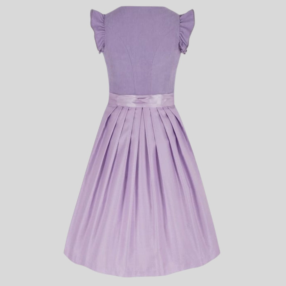 Lavender Dirndl Dress | Traditional Bavarian Trachten, Folk Costume, Alpine Festival Outfit