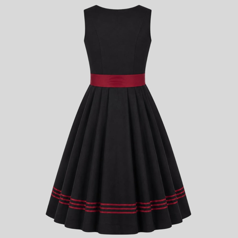 Black Burgundy Dirndl Dress | Traditional Bavarian Oktoberfest Trachten Costume
