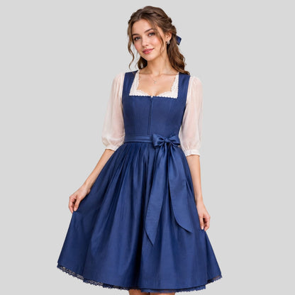 Blaues Dirndl Trachtenkleid | Bayerische Tracht Damen | Oktoberfest Outfit | German Folk Costume | Bavarian Outfit