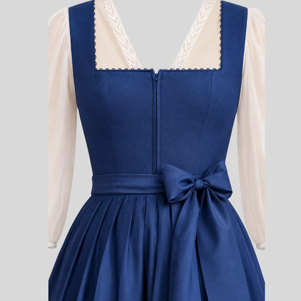 Blaues Dirndl Trachtenkleid | Bayerische Tracht Damen | Oktoberfest Outfit | German Folk Costume | Bavarian Outfit