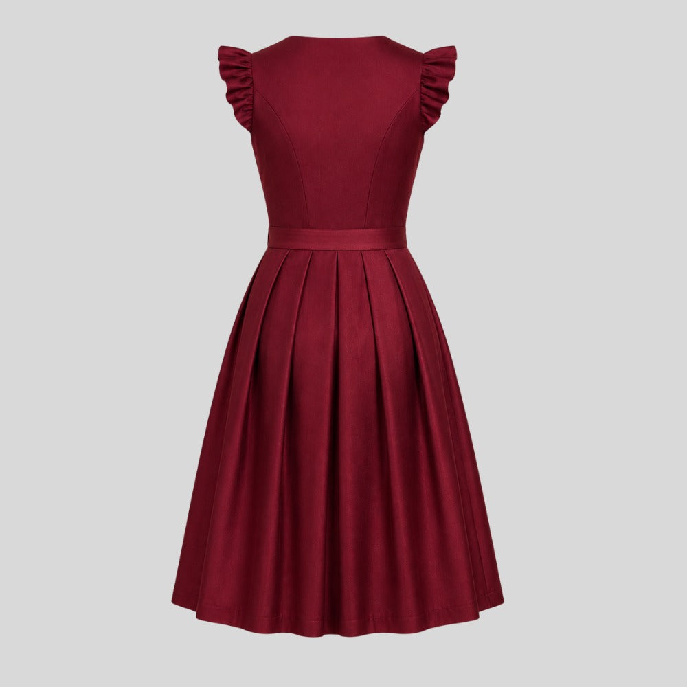 Bordeaux Dirndl Damen | Elegantes Trachtenkleid | Bayerisches Dirndl | Oktoberfest Kleid | Traditionelle Deutsche Tracht