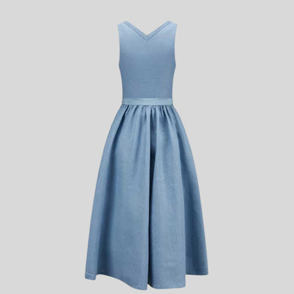 Light Blue Dirndl Dress | Traditional Bavarian Folk Costume, Midi Skirt