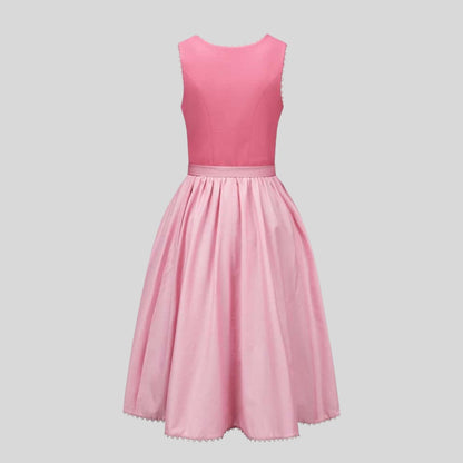 Pink Dirndl Dress | Traditional Bavarian Folk Costume, Alpine Festival Outfit