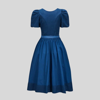 Navy Blue Mini Dirndl Dress | Traditional Bavarian Oktoberfest Outfit