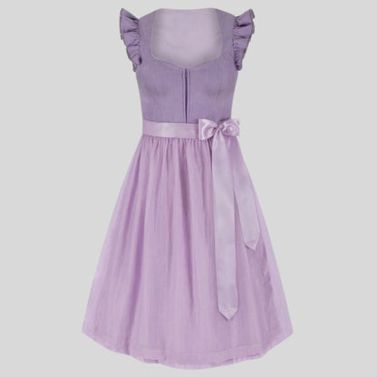 Lavender Dirndl Dress | Traditional Bavarian Trachten, Folk Costume, Alpine Festival Outfit