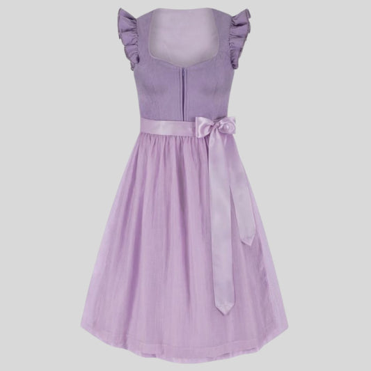 Lavender Dirndl Dress | Traditional Bavarian Trachten, Folk Costume, Alpine Festival Outfit